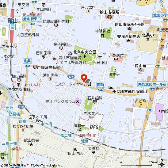 館山タイヤ販売(有)付近の地図